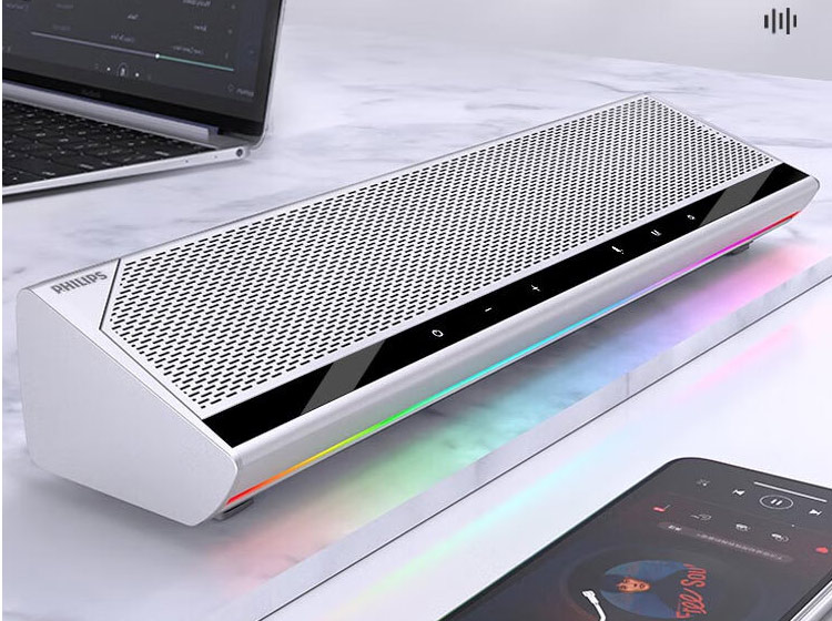 飞利浦（PHILIPS）SPA5508电脑音响台式音箱带麦克风一体机电视桌面蓝牙家用笔记本有线游戏高解析HIFI级音质