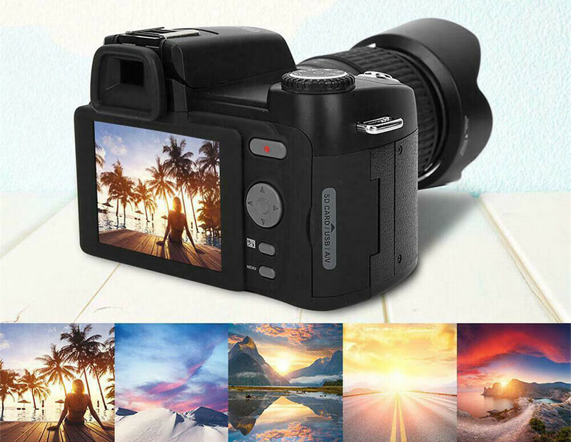 komery 3300万像素单反相机数码微单学生入门复古高清照相机长焦镜头旅游便携校园家用摄像 黑色